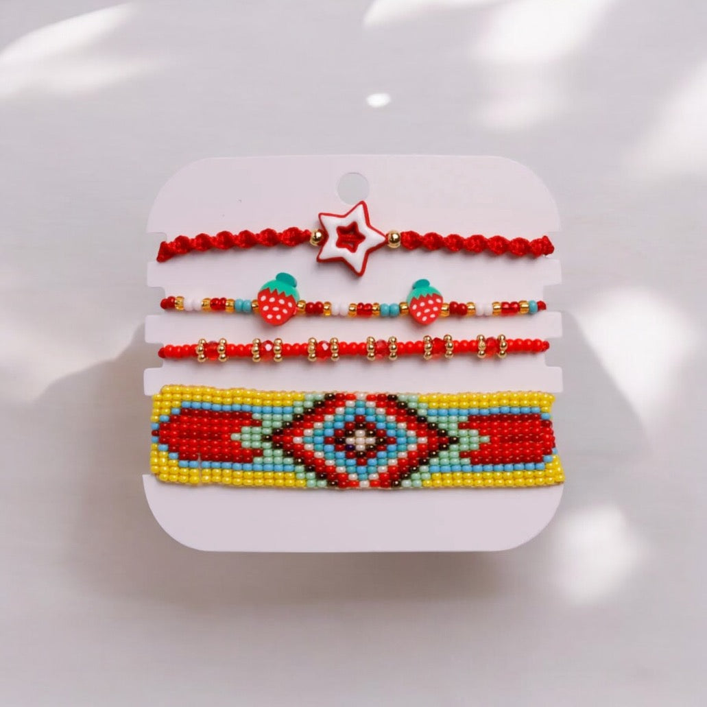 Golden Harmony Bracelet Set (Set of 4)
