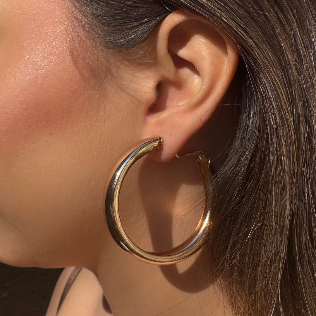 Blush Glow Hoops