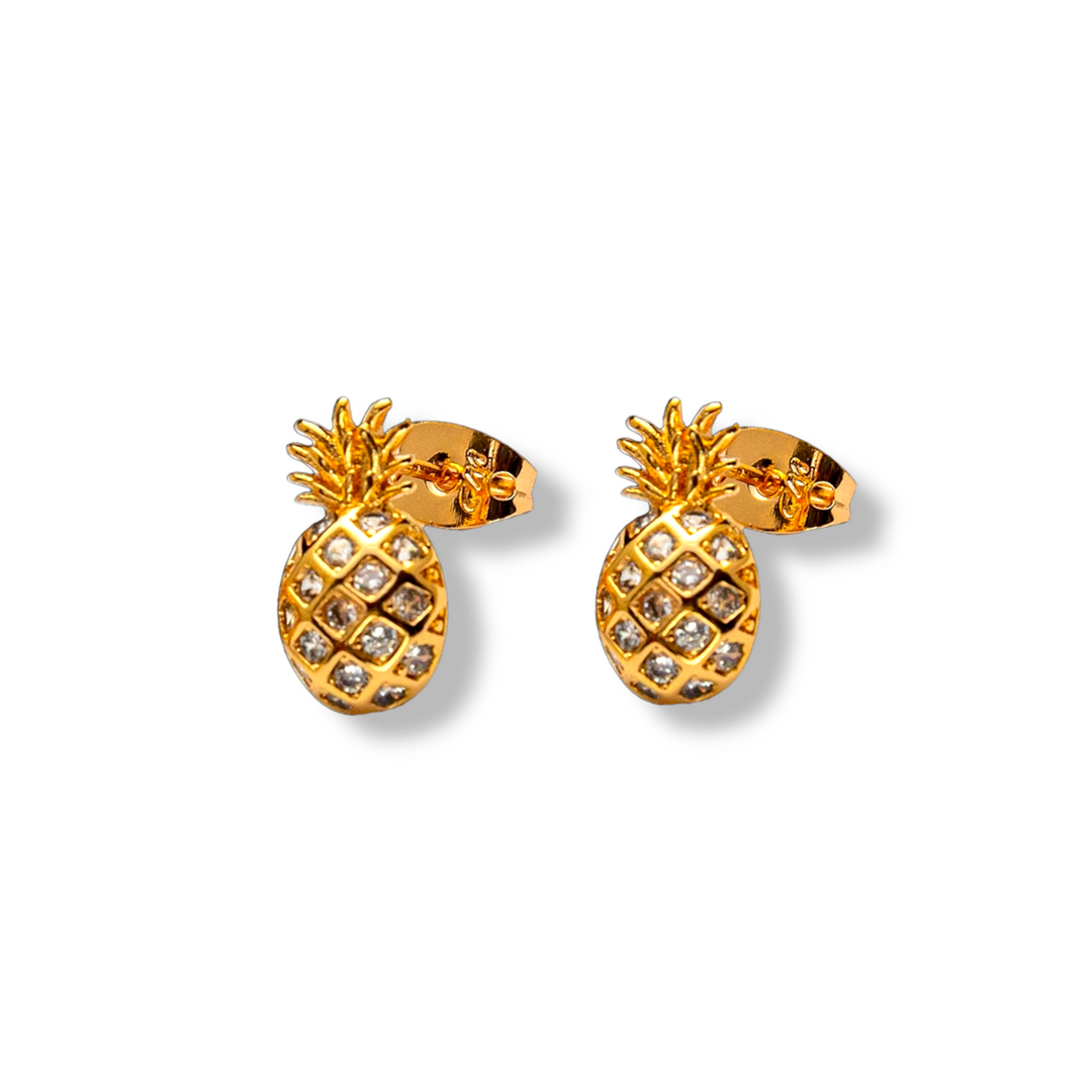 Aretes Topitos Pine Apple Crystal