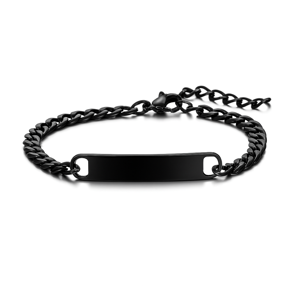 Eternal Bond Black — Personalized Couple Bracelet