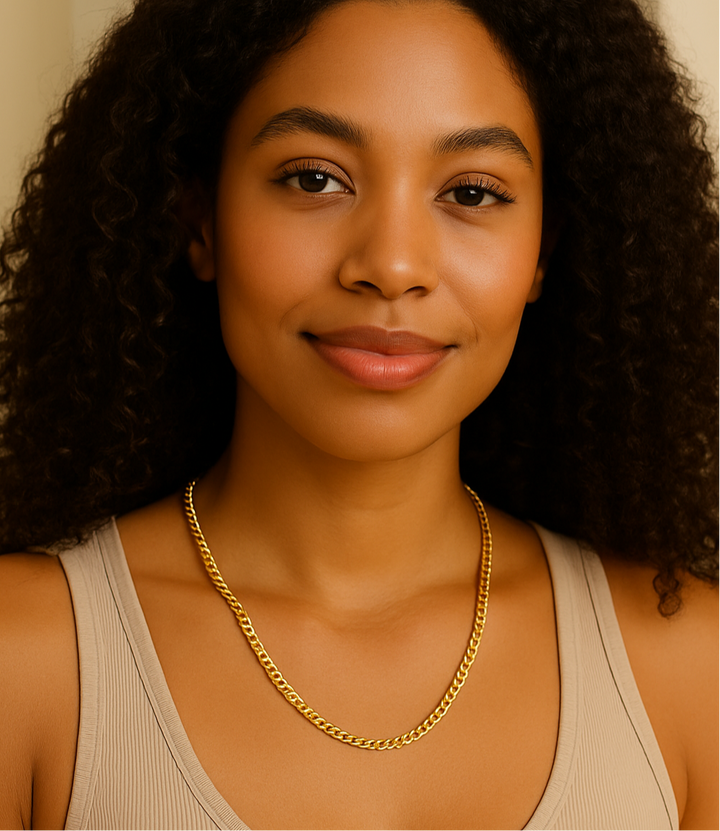 Classic Cuban Link Chain in 18K Gold Over Sterling Silver — 20”