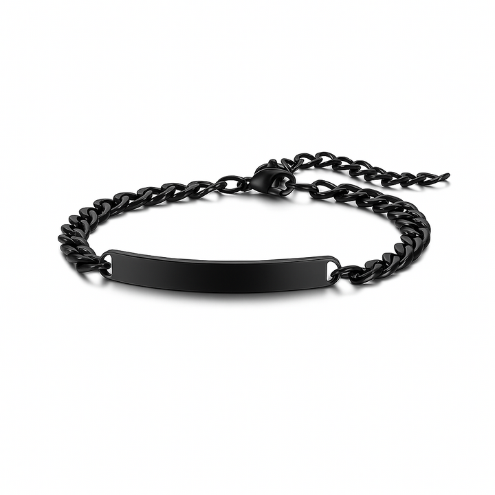 Eternal Bond Black — Personalized Couple Bracelet