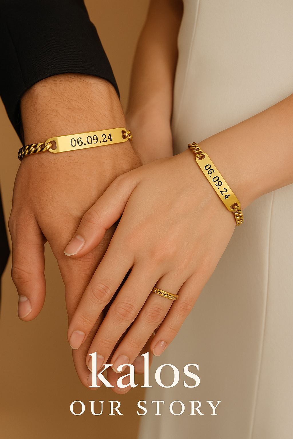 Eternal Bond Gold— Personalized Couple Bracelet