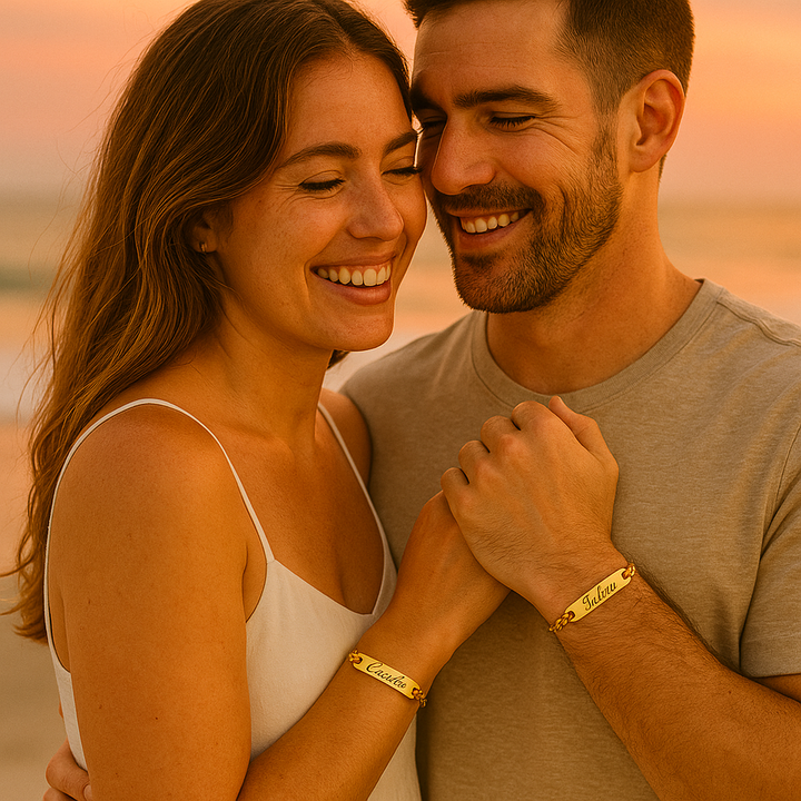 Eternal Bond Gold— Personalized Couple Bracelet