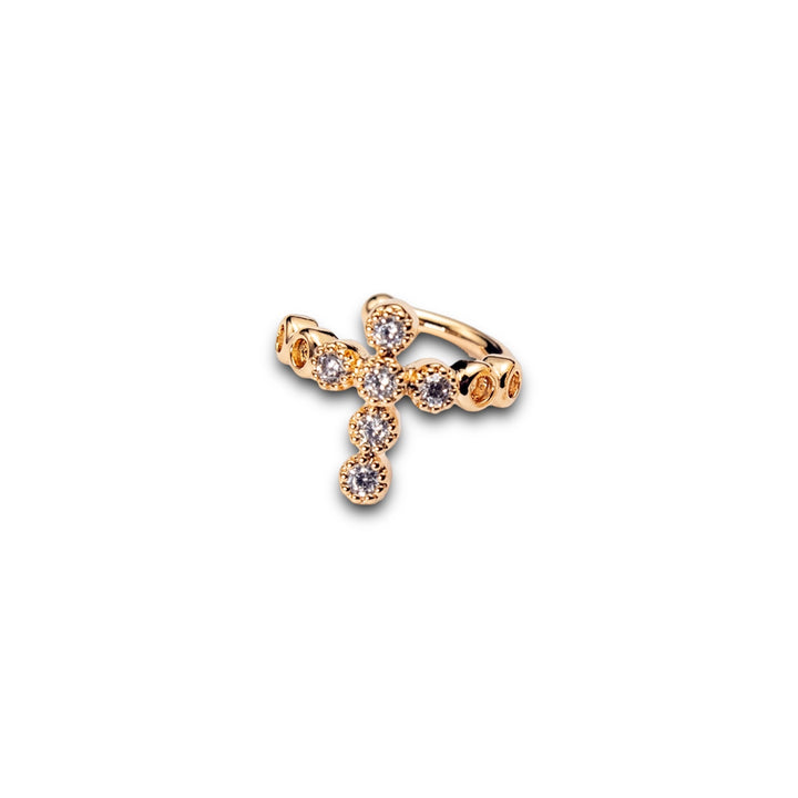 FE Cross Crystal Earcuff