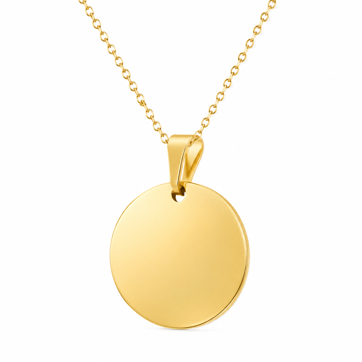Engraved Love Medallion Necklace