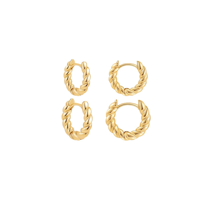 Duo Nœuds Dorés Earrings