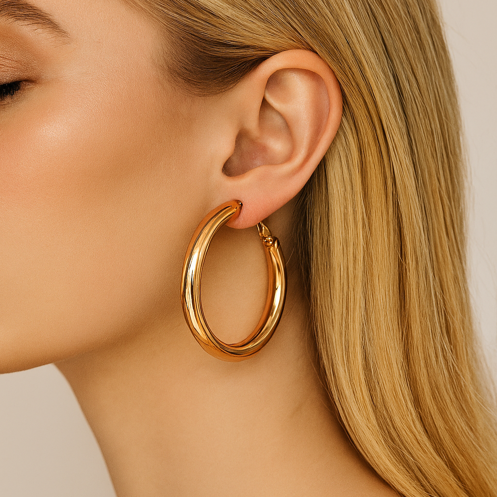 Blush Glow Hoops