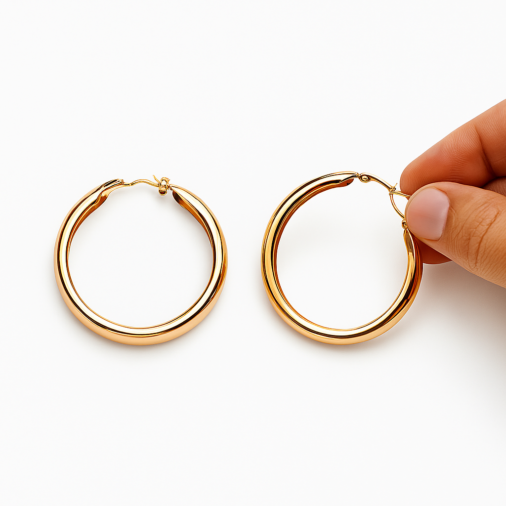 Blush Glow Hoops
