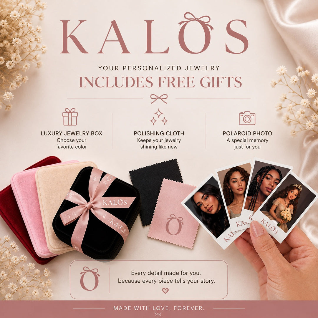Free gifts included with KALOS personalized jewelry