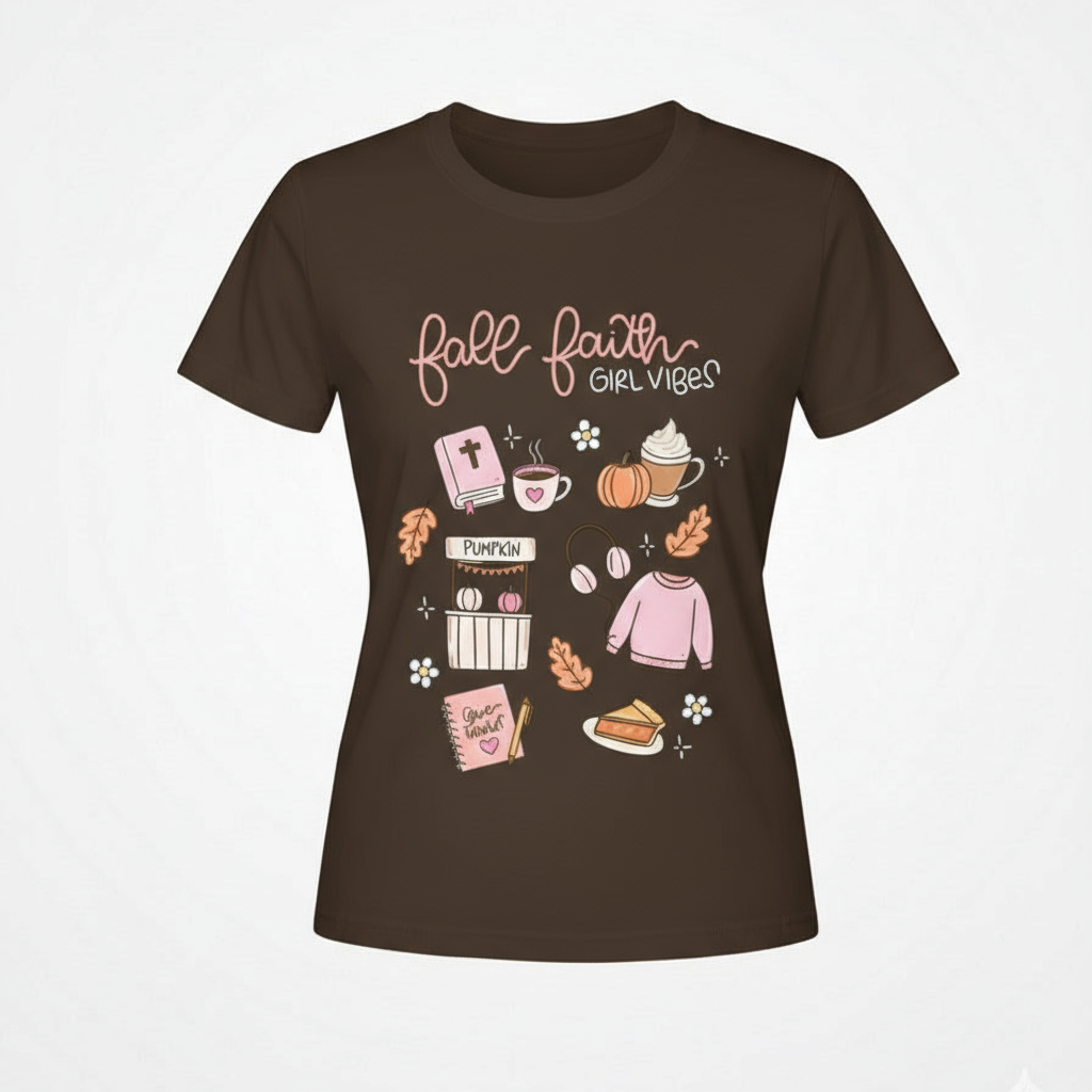 T Shirt Fall Faith Girl Vibes