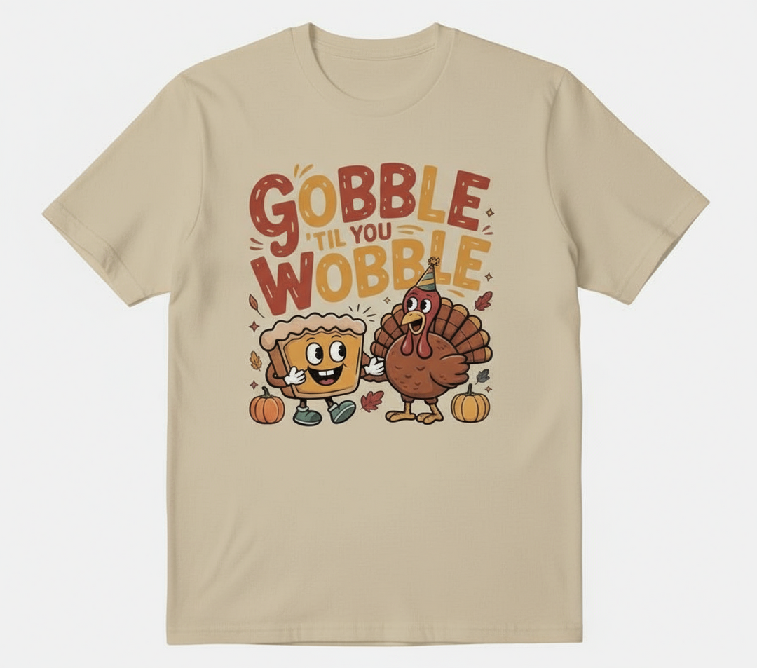 T Shirt Gobble' Til You Wooble