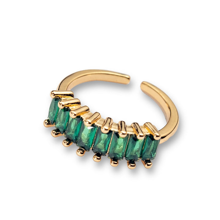 Kalos Green Ring - Gold with Green Crystals